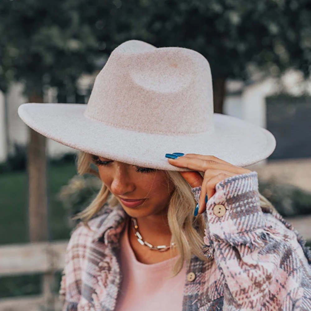 NWT SECRET MESSAGES FELT FEDORA IN BIRCH